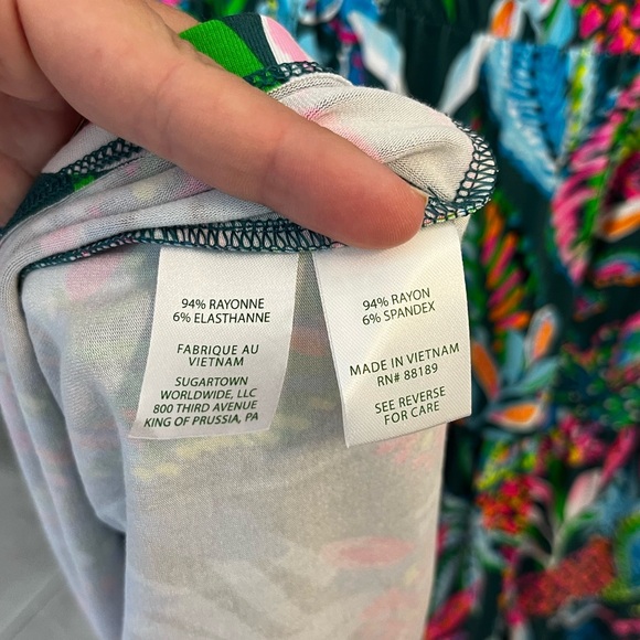 NWOT Lilly Pulitzer Chiara Tiered short sleeve dress Multi sunshine jungle sz xs - Picture 7 of 7